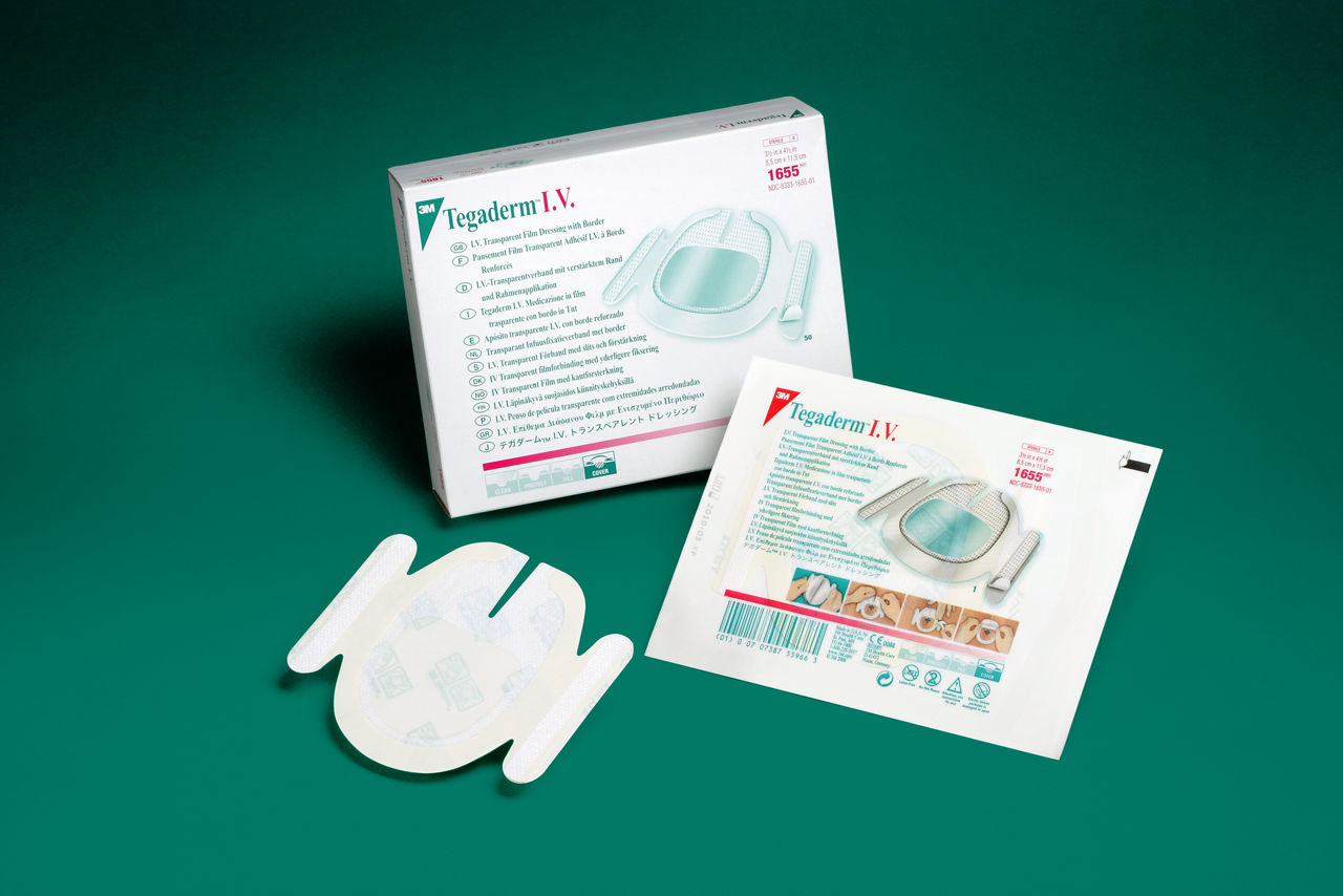 1668 - Solventum Tegaderm™ IV Transparent Film Dressing with Adhesive-Free Window - 4.75" x 4.75", 25/bx, 4 bx/cs