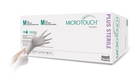 100785 - Ansell MICRO-TOUCH® Plus Sterile - Small, 50 Individual Pouches/Bx, 4 bx/cs