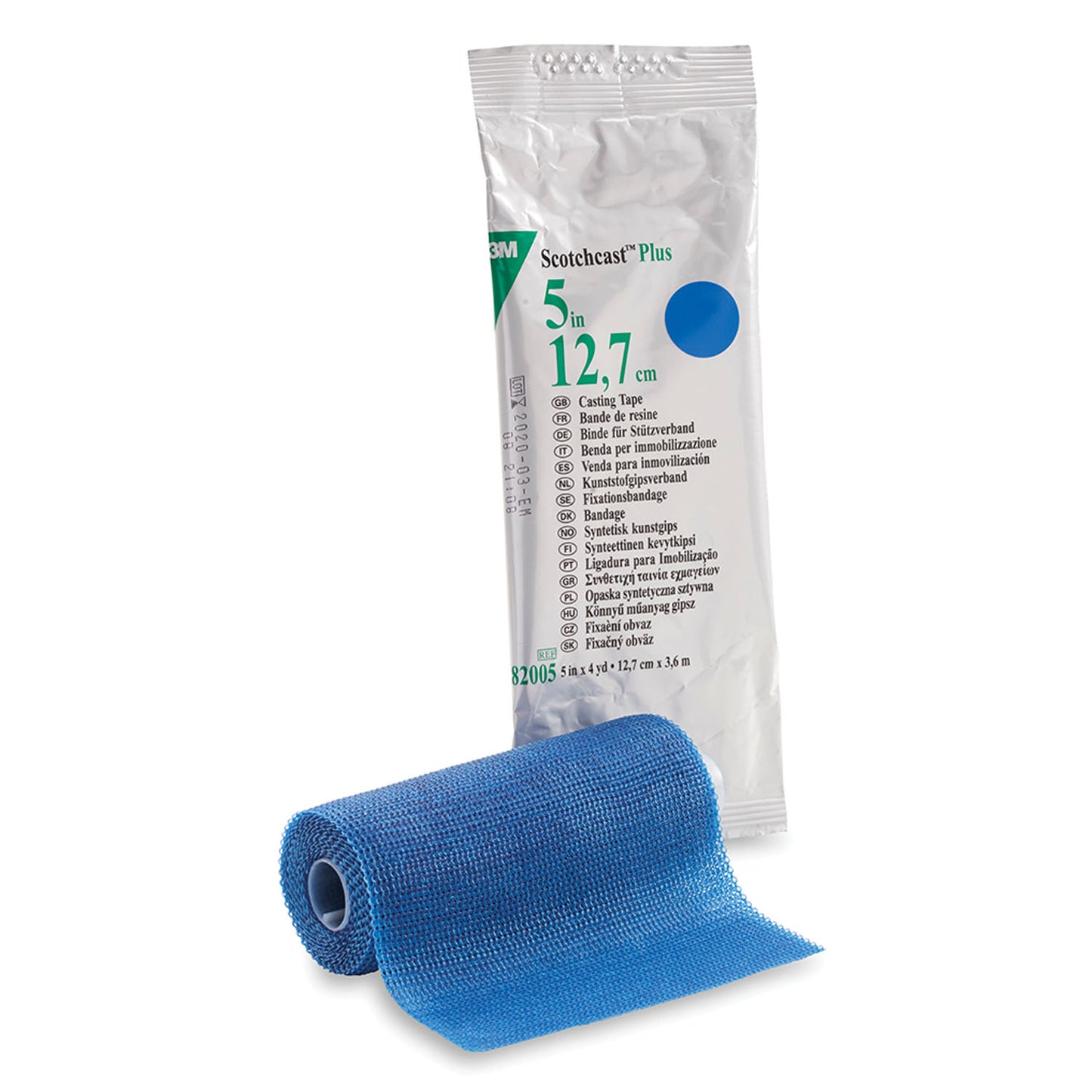 82005B - Solventum 3M™ Scotchcast™ Plus Casting Tape - 5" x 4 yds, Blue, 10/cs