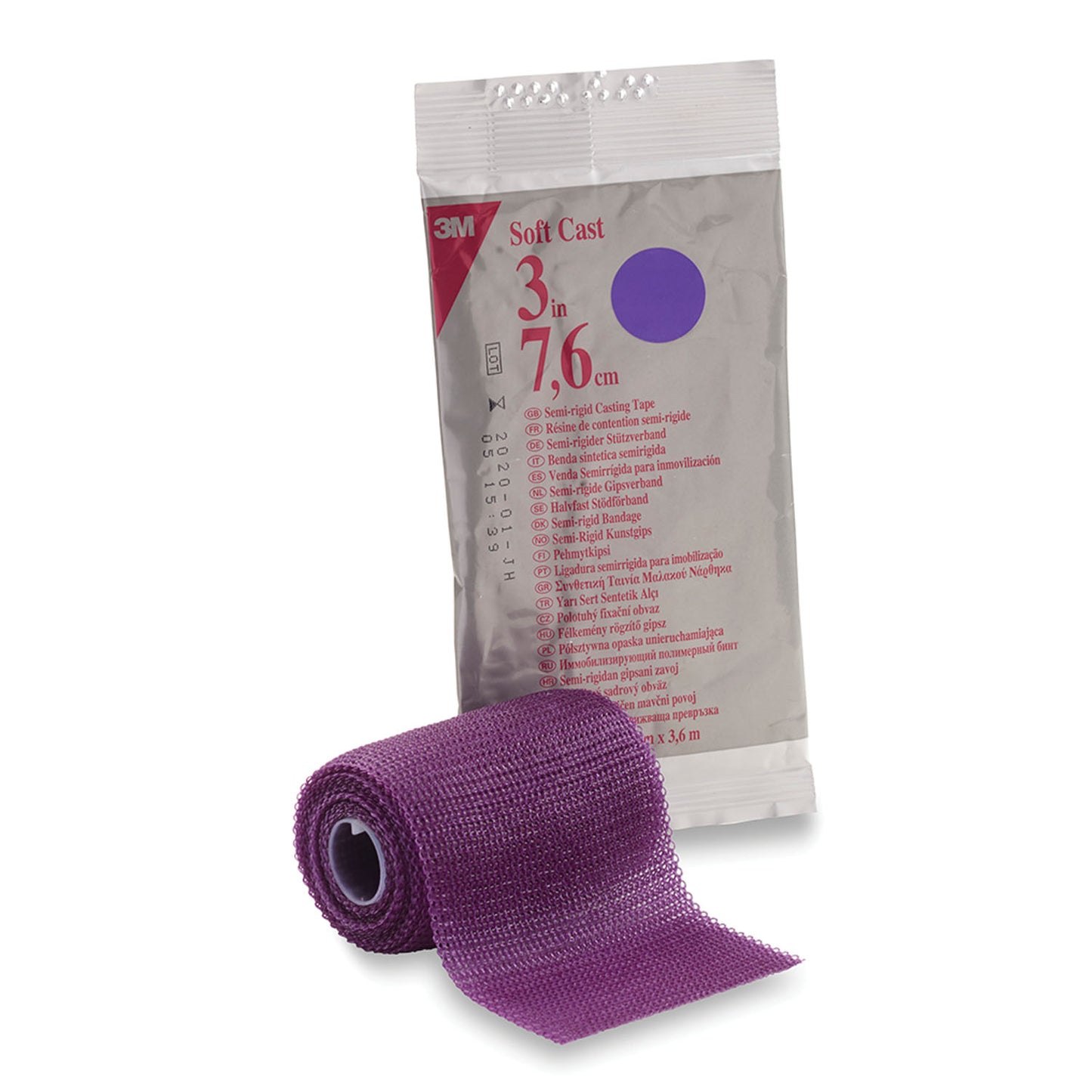 82103U - Solventum 3M™ Scotchcast™ Soft Cast Casting Tape - Purple, 3" x 4 yds, 10/cs