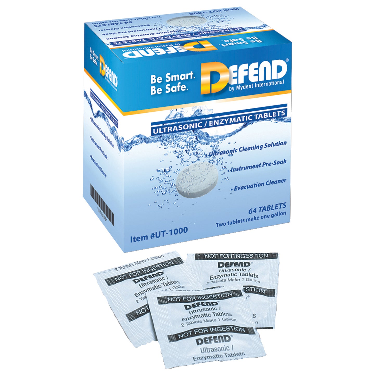 UT-1000 - Mydent DEFEND® Ultrasonic Enzymatic Tablets - 64/bx