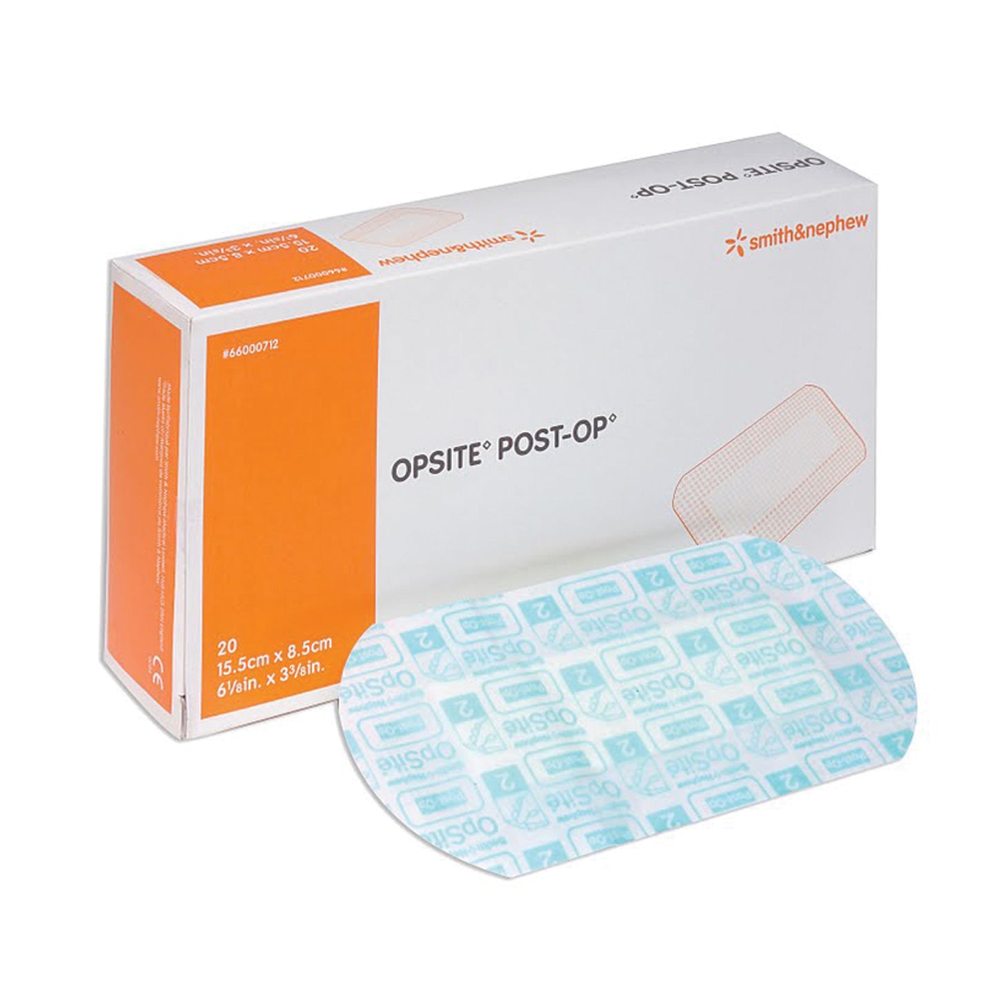 66800136 - Smith & Nephew OPSITE◊ Post-Op Composite Dressing, Visible - 10cm x 8cm, 20/bx, 12 bx/cs