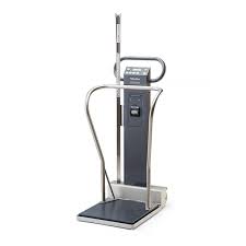 5002-KP-B - Hill-Rom® Welch Allyn Scale-Tronix® Portable Scales - Mobile Stand-On Scale, with Handrail (Kg only)