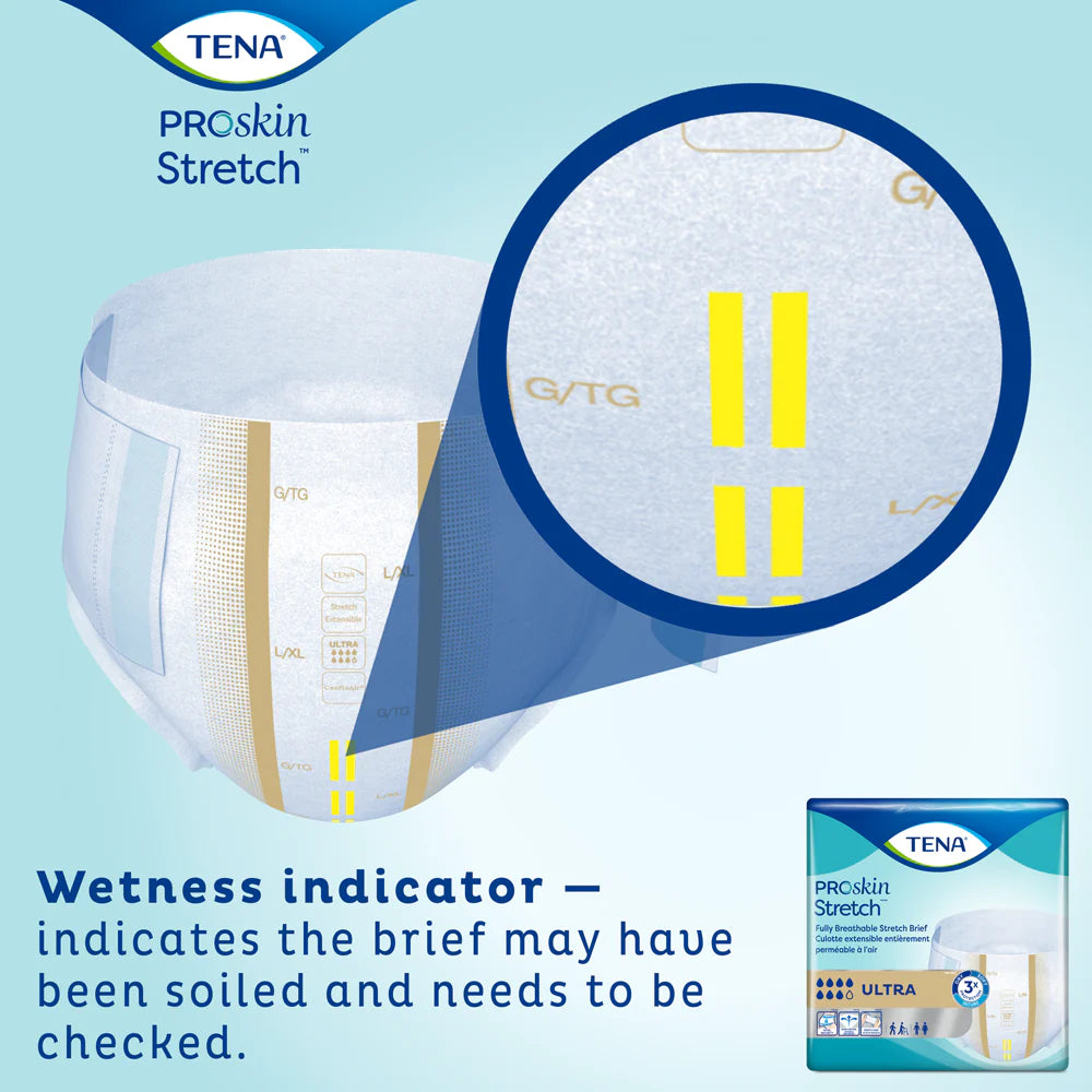 TENA ProSkin Stretch Ultra Briefs - L/XL Beige