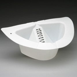 02071 - Medegen MeasuRite® Commode Specimen Pan, White, Graduated, 100/cs