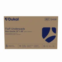 12436 - Dukal Under Pad, 23" x 36", Fluff, 50/bg, 3 bg/cs