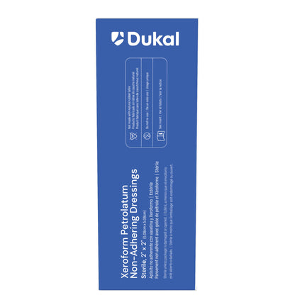 214 - Dukal® Sterile XEROFORM® Petrolatum Non-Adhering Dressings, 2" x 2", 1/pk, 25 pk/bx