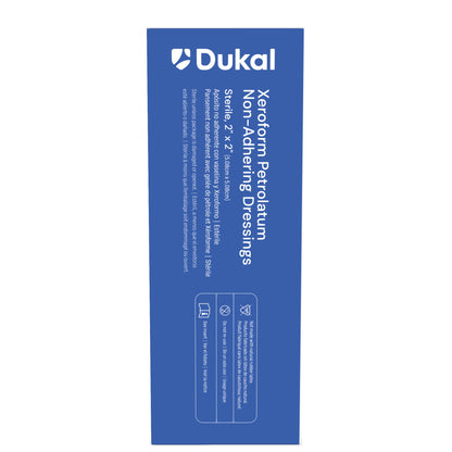 214 - Dukal® Sterile XEROFORM® Petrolatum Non-Adhering Dressings, 2" x 2", 1/pk, 25 pk/bx