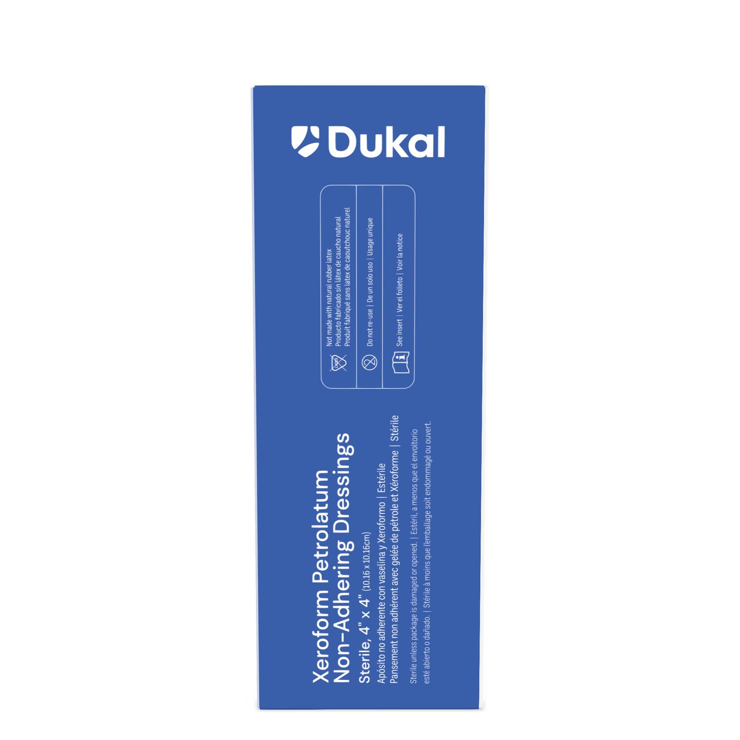 215 - Dukal® Sterile XEROFORM® Petrolatum Non-Adhering Dressings, 4" x 4", 1/pk, 25 pk/bx
