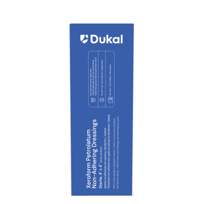 215 - Dukal® Sterile XEROFORM® Petrolatum Non-Adhering Dressings, 4" x 4", 1/pk, 25 pk/bx