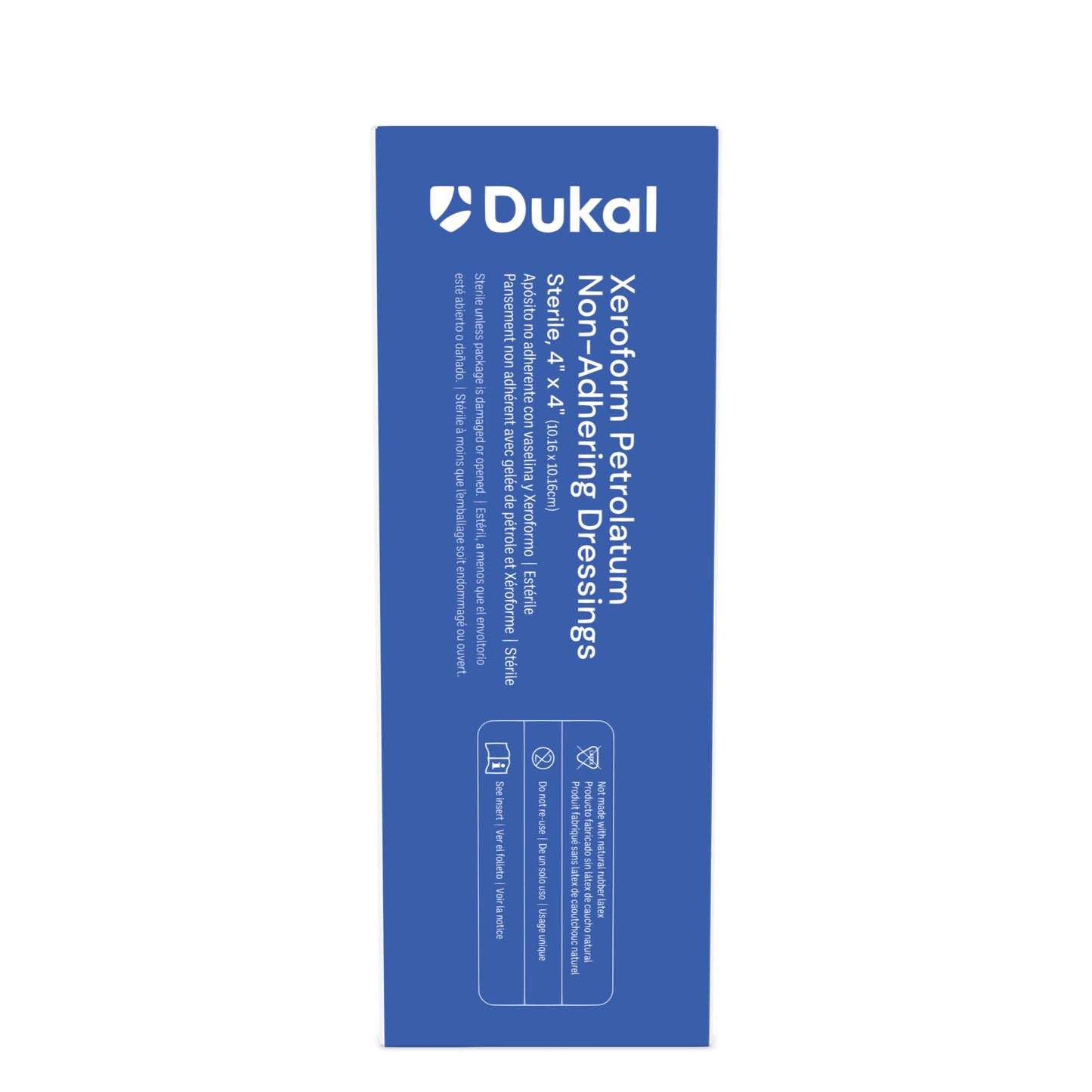 215 - Dukal® Sterile XEROFORM® Petrolatum Non-Adhering Dressings, 4" x 4", 1/pk, 25 pk/bx
