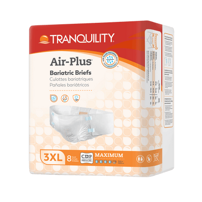 2195 - Principle Business® Tranquility® Air-Plus™ Bariatric Brief - 3XL, 70"-106", 34 fl oz Capacity, 8/pk, 4 pk/cs