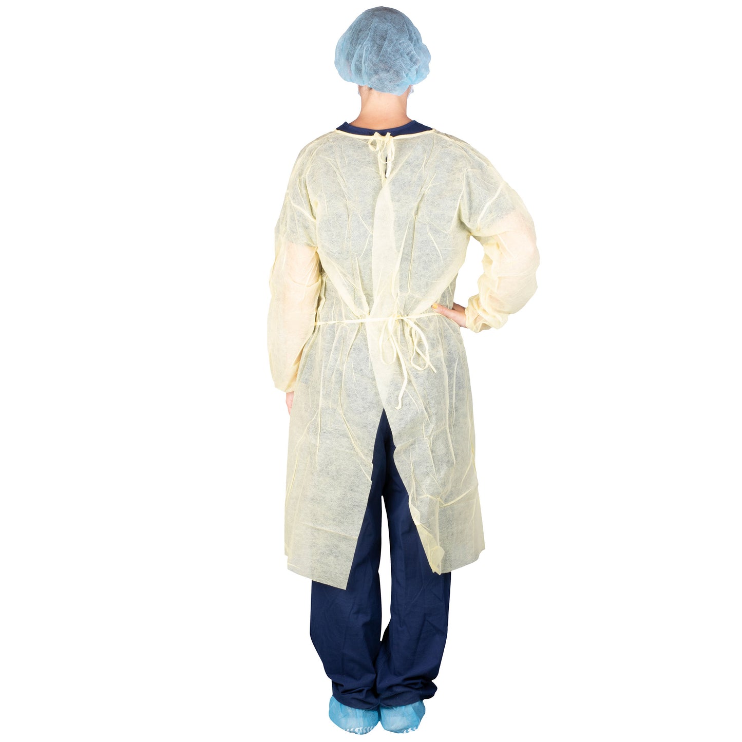 303 - Dukal Isolation Gown - Poly Coated, Impervious, Yellow, 10/bg, 5 bg/cs