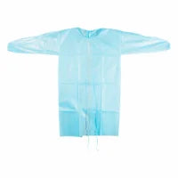 303BL - Dukal Isolation Gown - Poly Coated, Impervious, Blue, 10/bg, 5 bg/cs