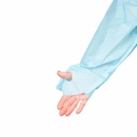 307R - Dukal AAMI Level 2 Protective Cover Gown - CPE Coated, Pull-Over, Blue, 15/bg, 5 bg/cs