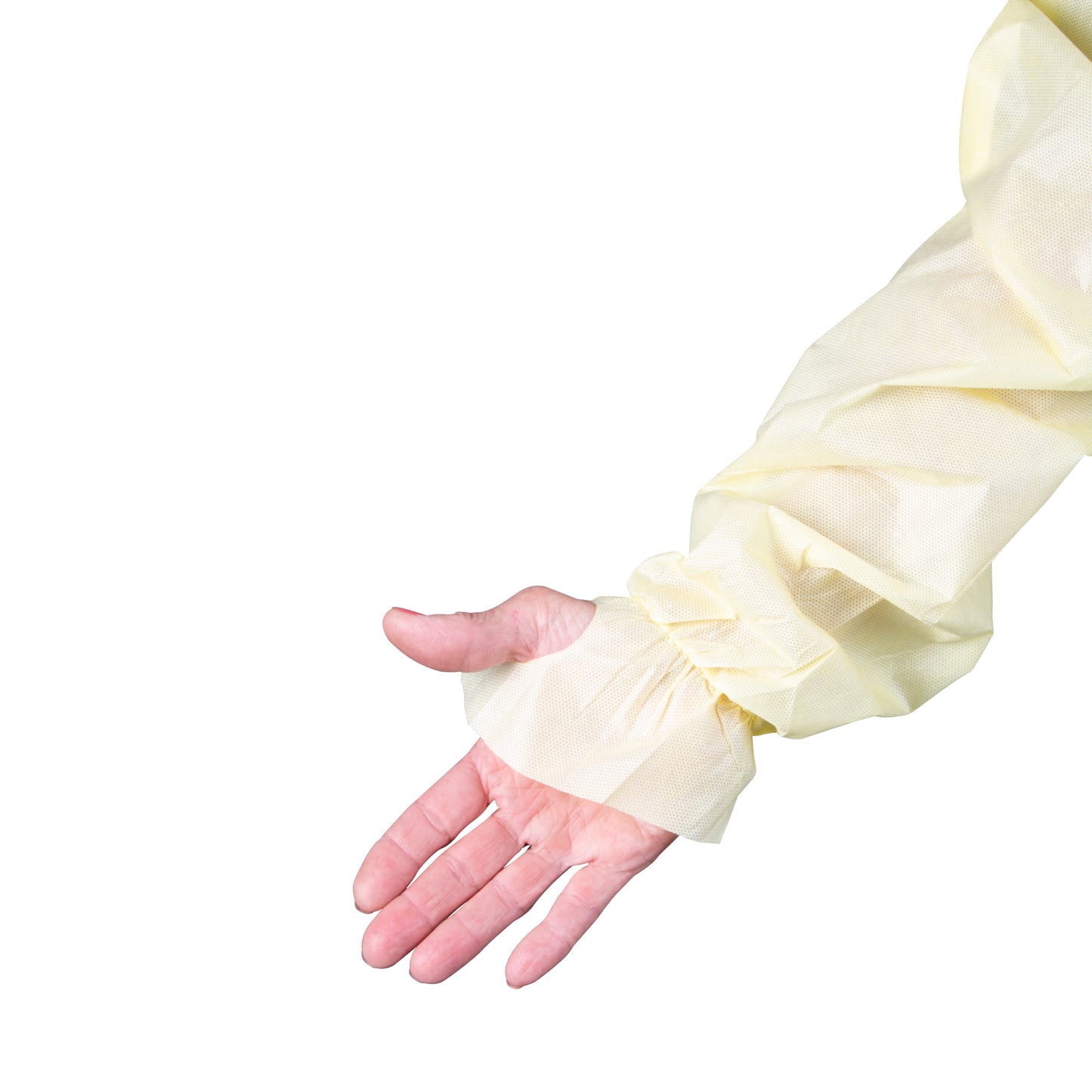 309-GSS - Dukal AAMI Level 2 Isolation Gown - Universal Size, Yellow, 10/bg, 10 bg/cs