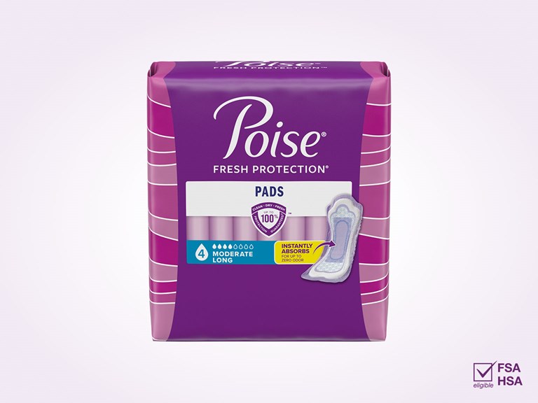 19566 - Kimberly-Clark Poise® Pads - Moderate, Extra Coverage Long 16/pk, 6 pk/cs
