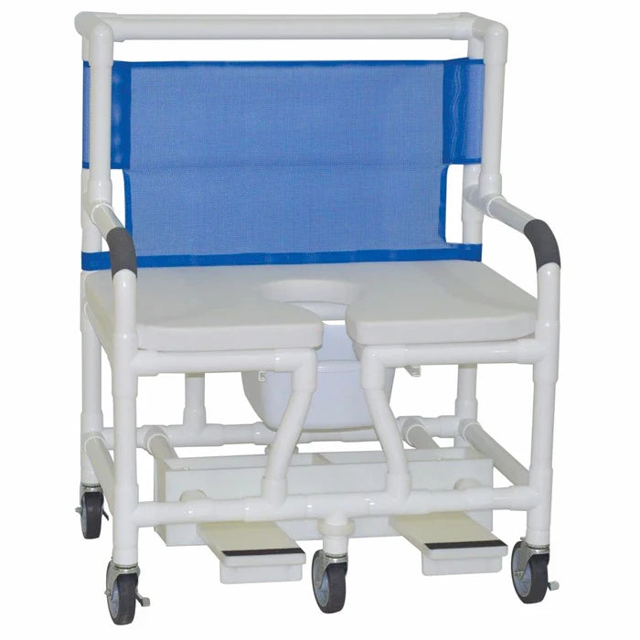 081533660 - Performance Health Shower/Commode Chair - Swing Away Arms and Pail, Bariatric