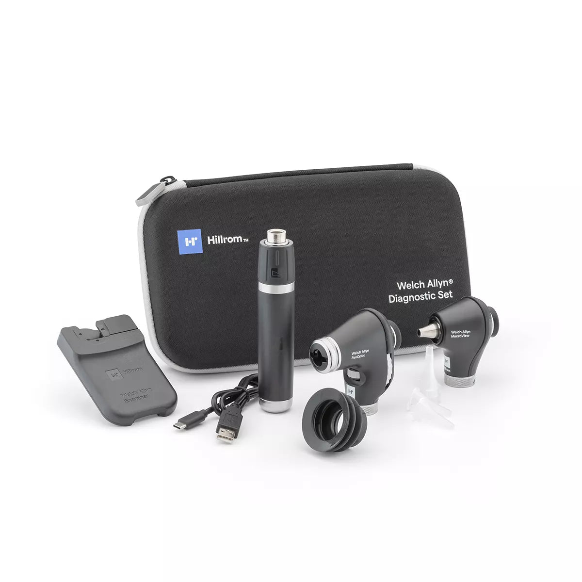 71-PM3LXE-US - Welch Allyn® 3.5V Diagnostic Set with PanOptic™ Ophthalmoscope, MacroView™ Otoscope Combo for iExaminer™
