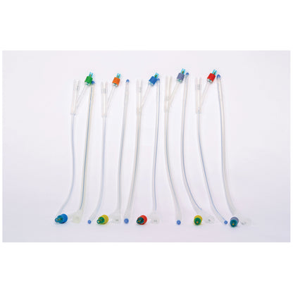 AS41014S - Amsino AMSure® Foley Catheter 100% Silicone, 14FR x 5cc Balloon, Two Way, Sterile, Latex Free (LF), 10/bx