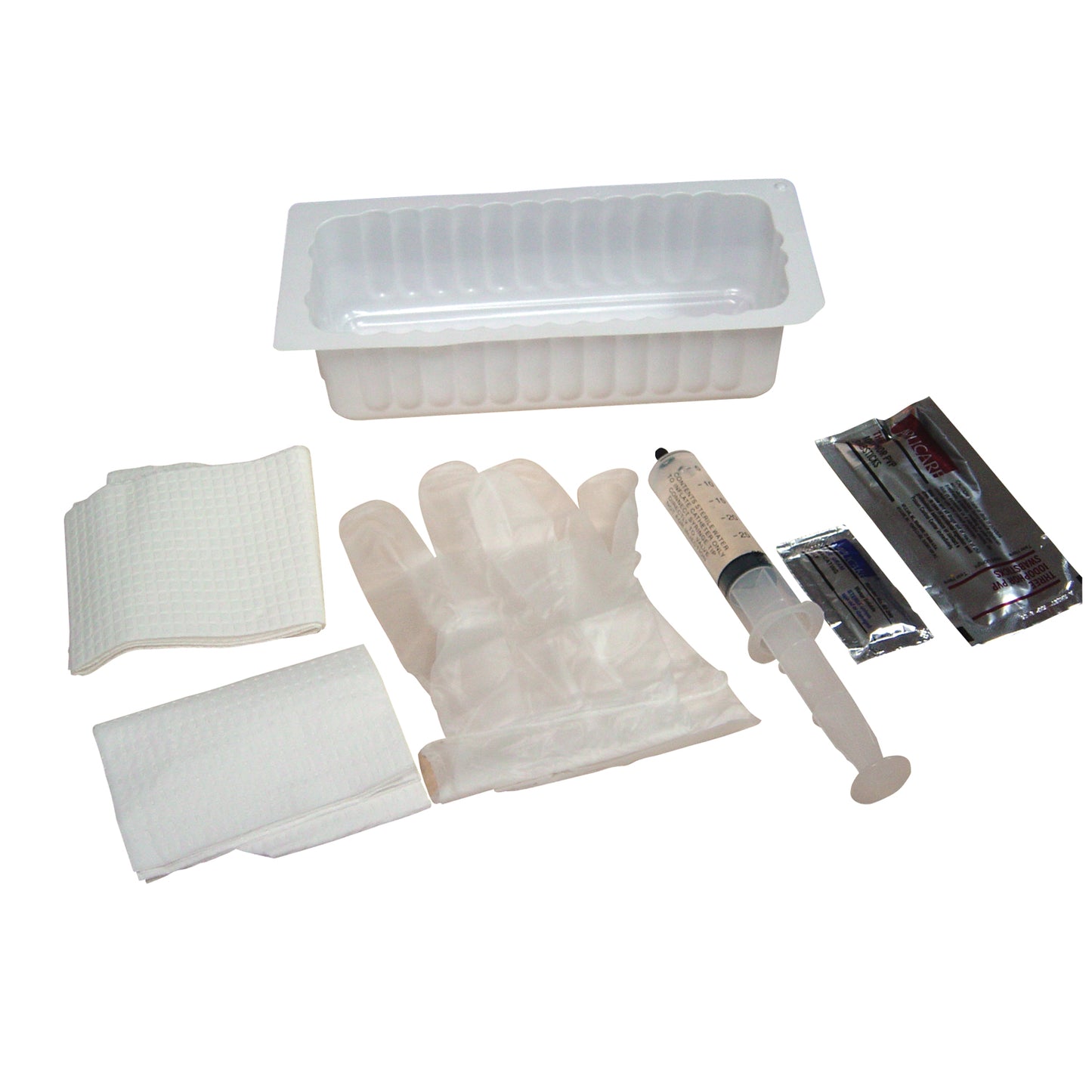 AS890 - Amsino AMsure® Foley Insertion Tray, Pre-filled 30cc Syringe of Sterile Water, 20/cs