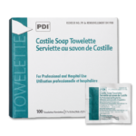 D41900 - PDI Castile Soap Towelette, 2% Coconut Oil, 1/pk, 100 pk/bx, 10 bx/cs