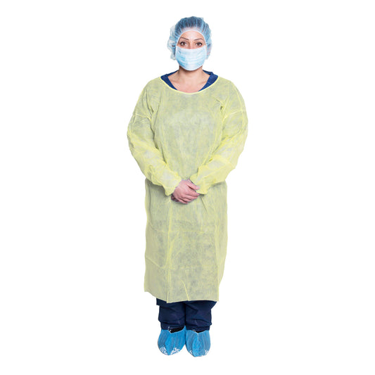 301XL - Dukal Isolation Gown - X-Large, Yellow, NS, 10/bg, 5 bg/cs