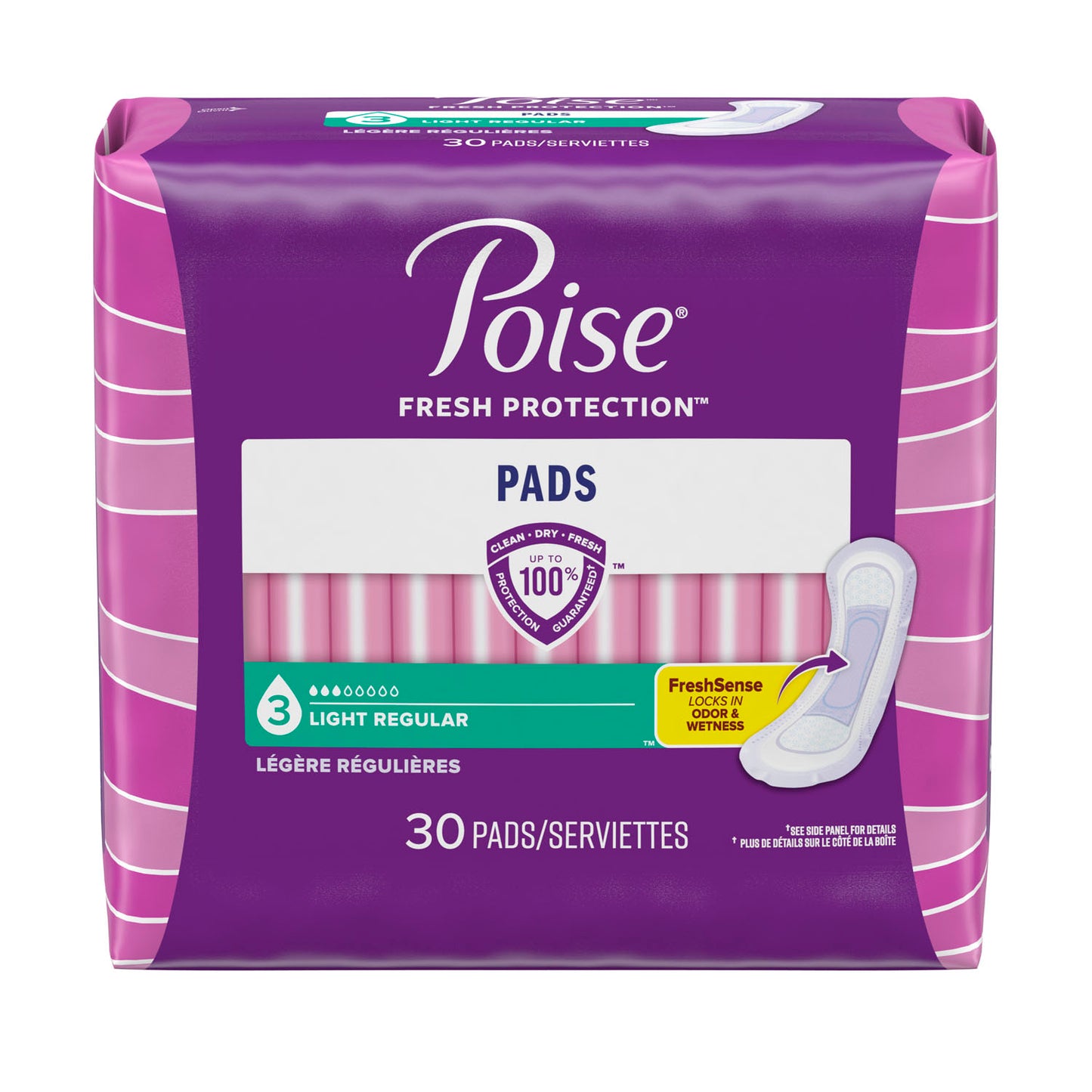 51668 - Kimberly-Clark Poise® Pads - Regular, Light Absorbent, 30/pk, 4 pk/cs