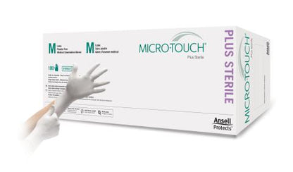 100787 - Ansell MICRO-TOUCH® Plus Sterile - Large, 50 Individual Pouches/Bx, 4 bx/cs