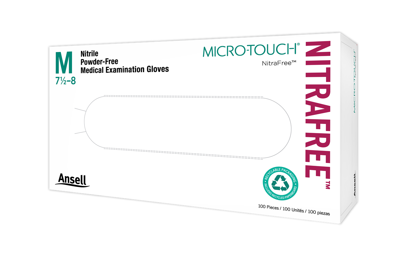 850562 - Ansell MICRO-TOUCH® NITRAFREE™ - X-Small (5.5-6.0), 100/bx, 10 bx/cs