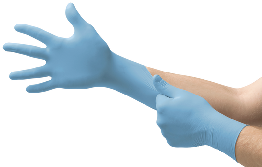 842669 - Ansell MICROFLEX® Daily Defense Blue Nitrile 10-733 - Large (8.5-9.0), 100/bx, 10 bx/cs