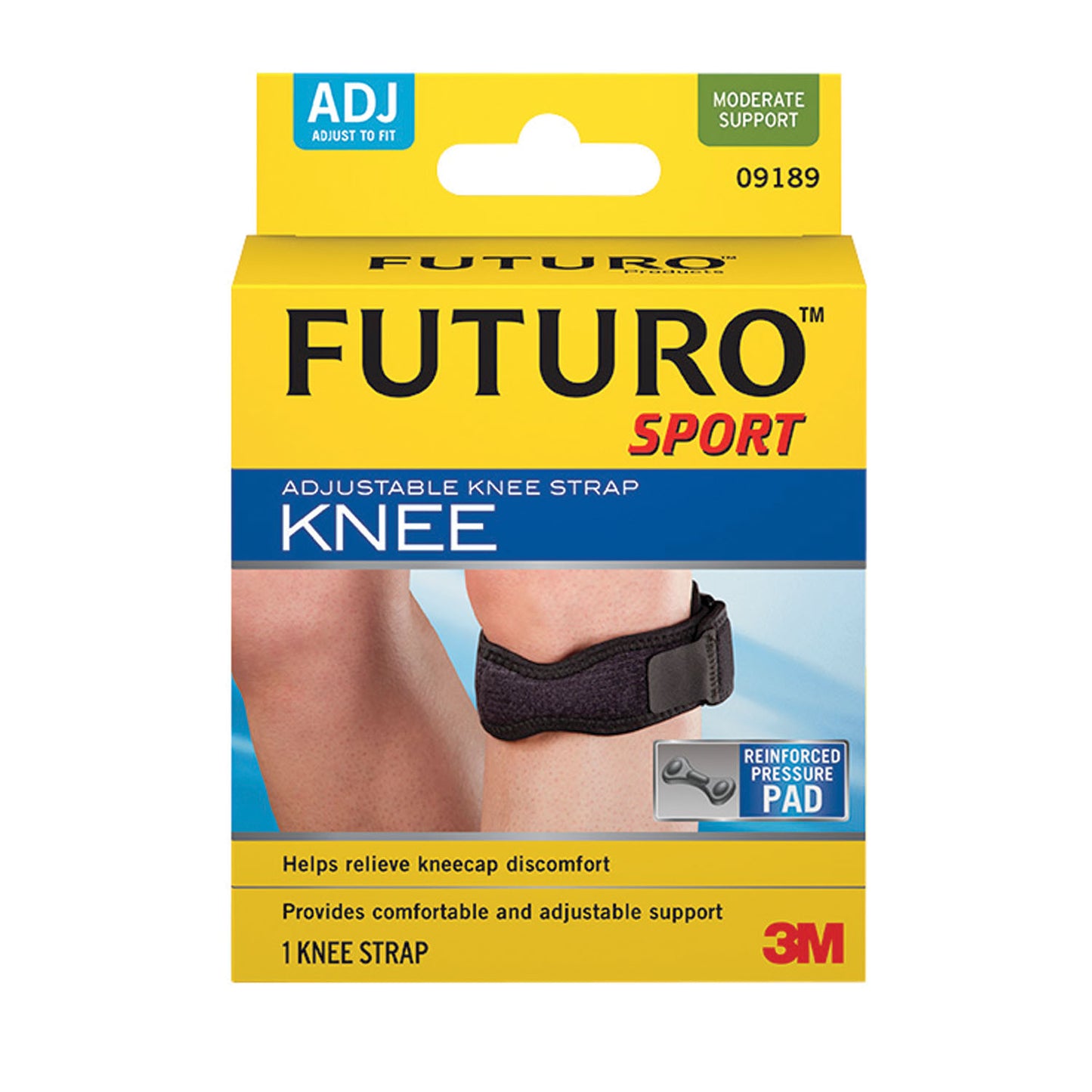 09189EN - 3M™ PSD Futuro™ Sport Knee Strap - Adjustable, One Size, 3/pk, 4 pk/cs