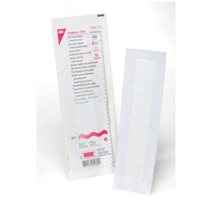 3573 - Solventum Medipore™ +Pad Soft Cloth Adhesive Wound Dressing - 3 1/2" x 12 3/4", Pad Size 1 3/4" x 11 3/4", 25/bx, 4 bx,cs