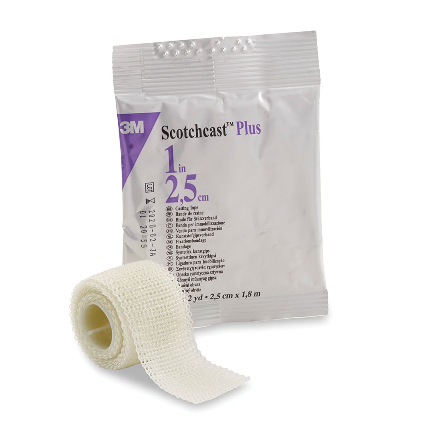 82001 - Solventum 3M™ Scotchcast™ Plus Casting Tape - 1" x 2 yds, White, 10/cs