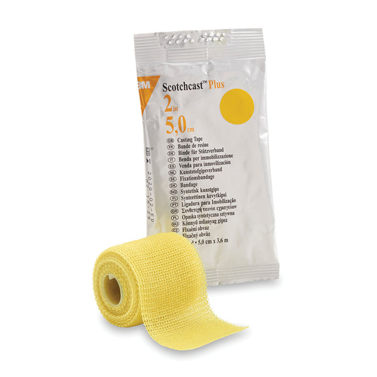 82002Y - Solventum 3M™ Scotchcast™ Plus Casting Tape - 2" x 4 yds, Yellow, 10/cs