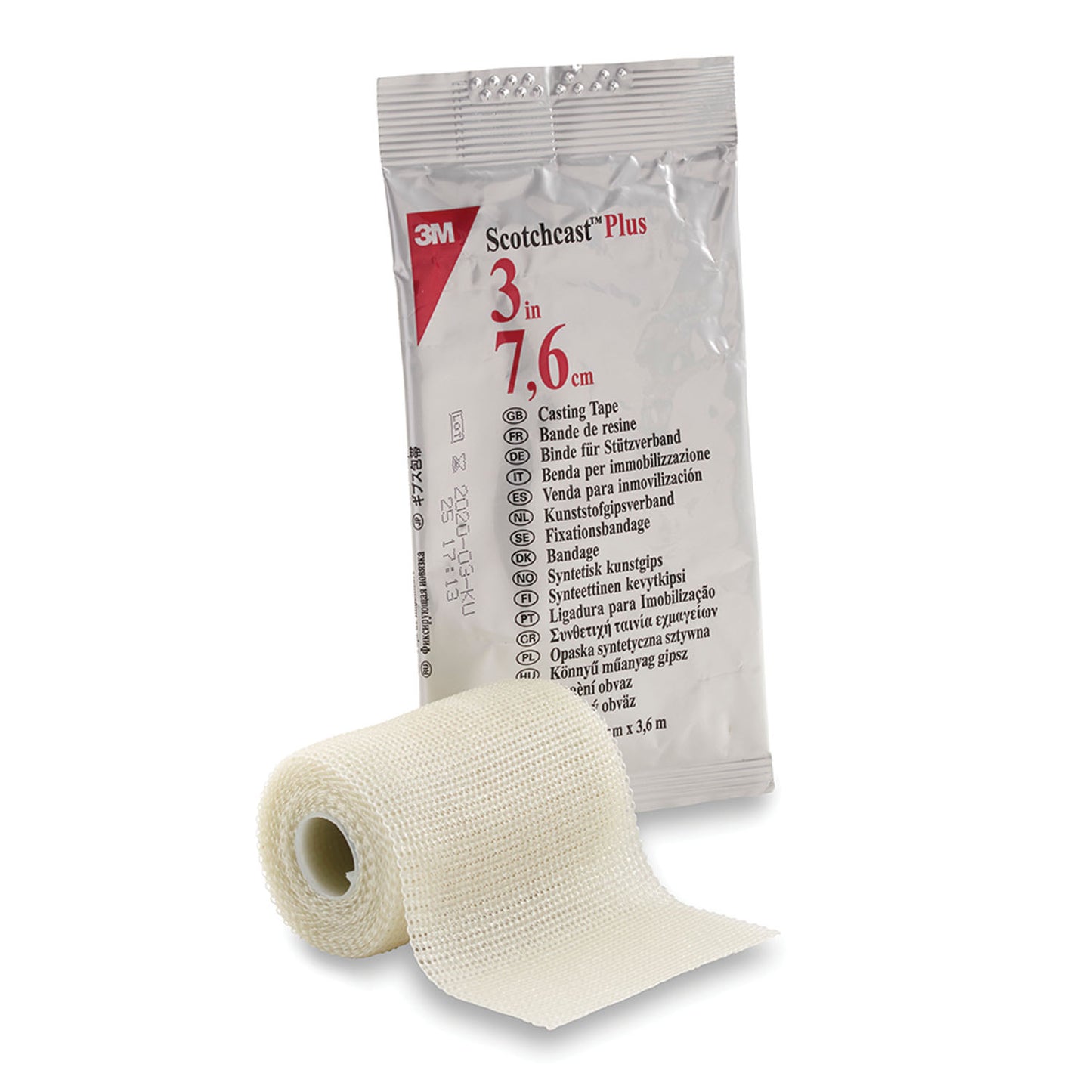 82003 - Solventum 3M™ Scotchcast™ Plus Casting Tape - Standard, 3" x 4 yds, White, 10/cs