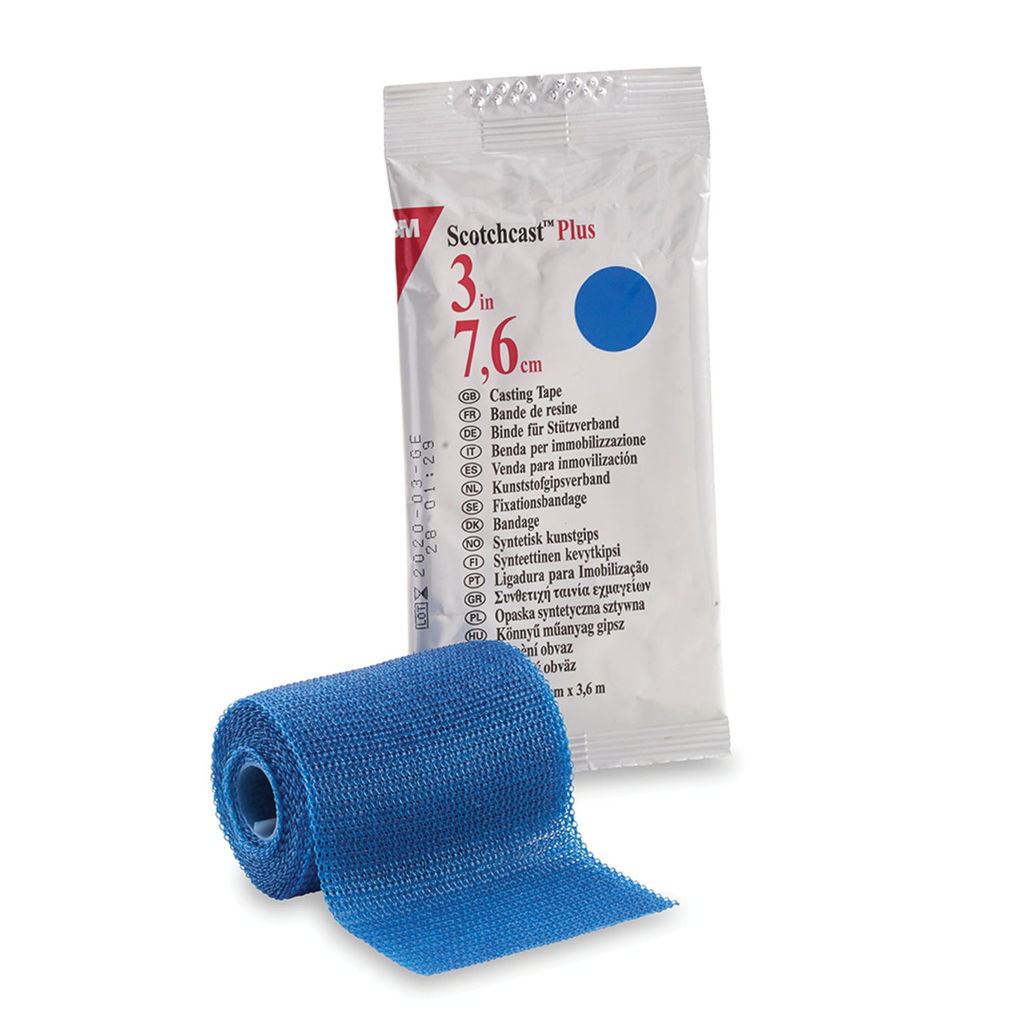 82003B - Solventum 3M™ Scotchcast™ Plus Casting Tape - 3" x 4 yds, Blue, 10/cs