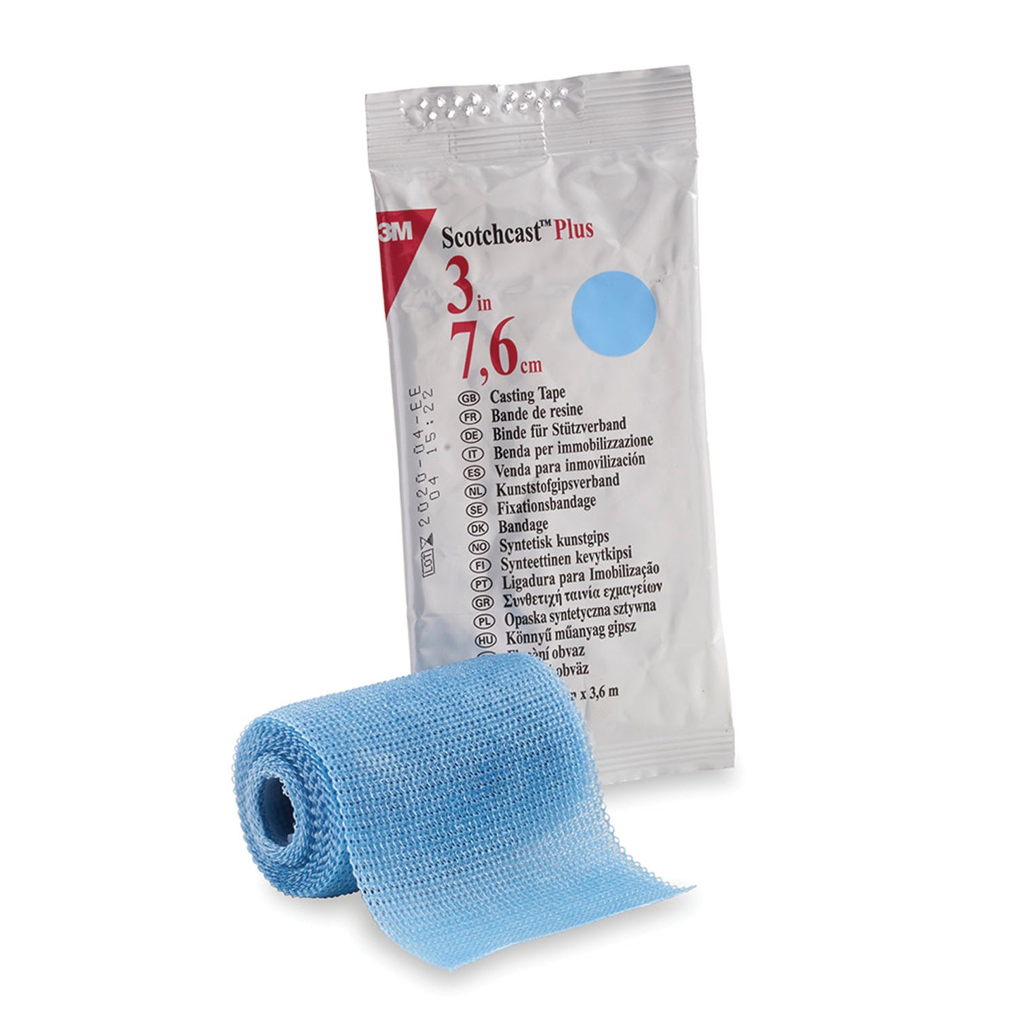 82003L - Solventum 3M™ Scotchcast™ Plus Casting Tape - 3" x 4 yds, Light Blue, 10/cs