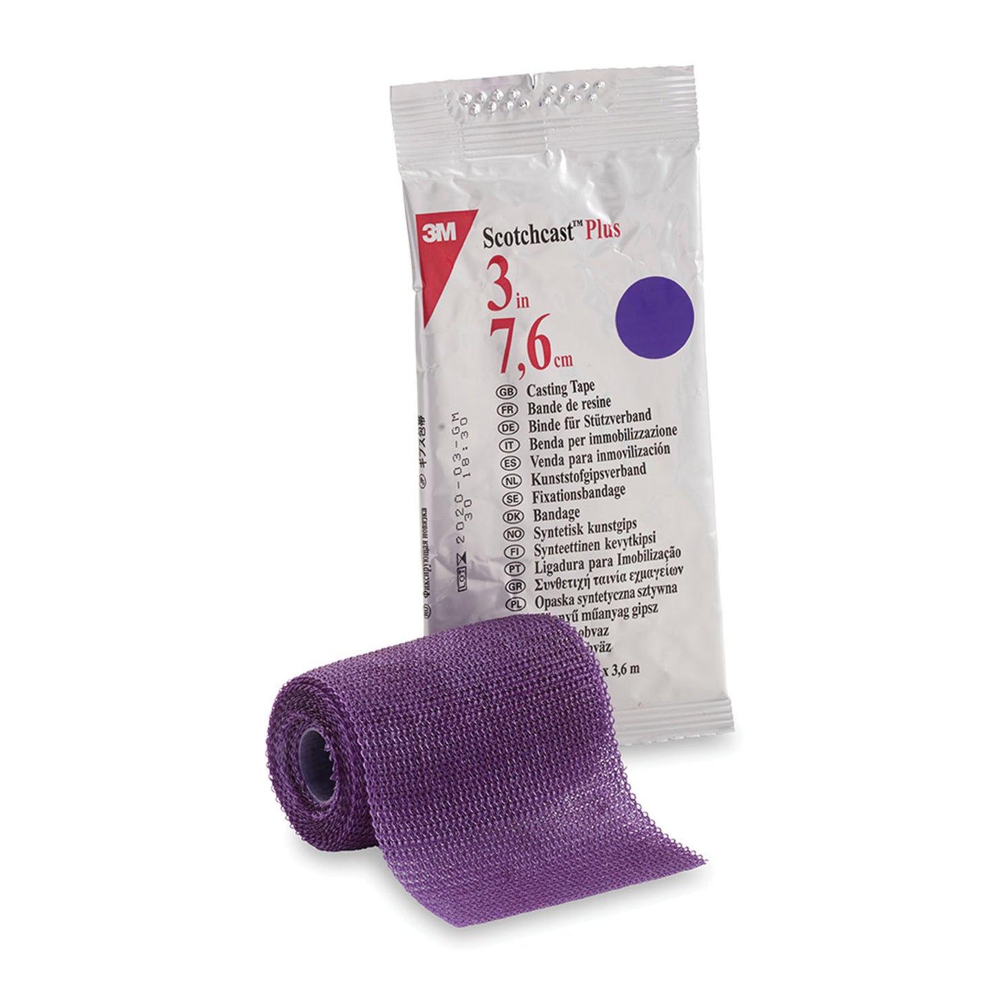82003U - Solventum 3M™ Scotchcast™ Plus Casting Tape - 3" x 4 yds, Purple, 10/cs