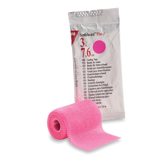82003X - Solventum 3M™ Scotchcast™ Plus Casting Tape - 3" x 4 yds, Rose, 10/cs