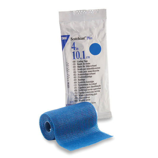 82004B - Solventum 3M™ Scotchcast™ Plus Casting Tape - 4" x 4 yds, Blue, 10/cs