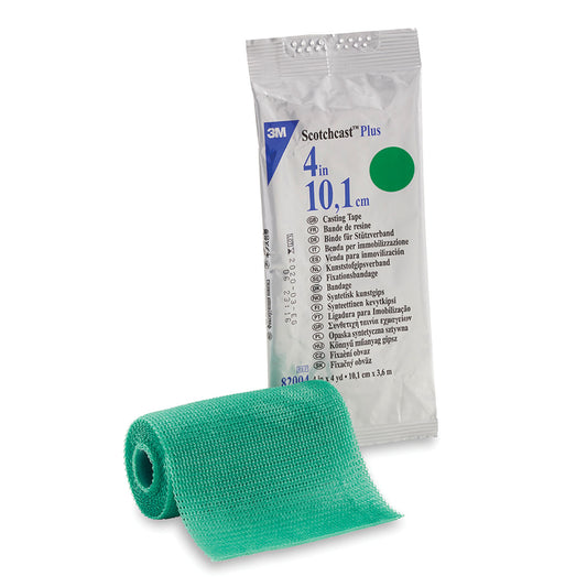 82004G - Solventum 3M™ Scotchcast™ Plus Casting Tape - 4" x 4 yds, Green, 10/cs