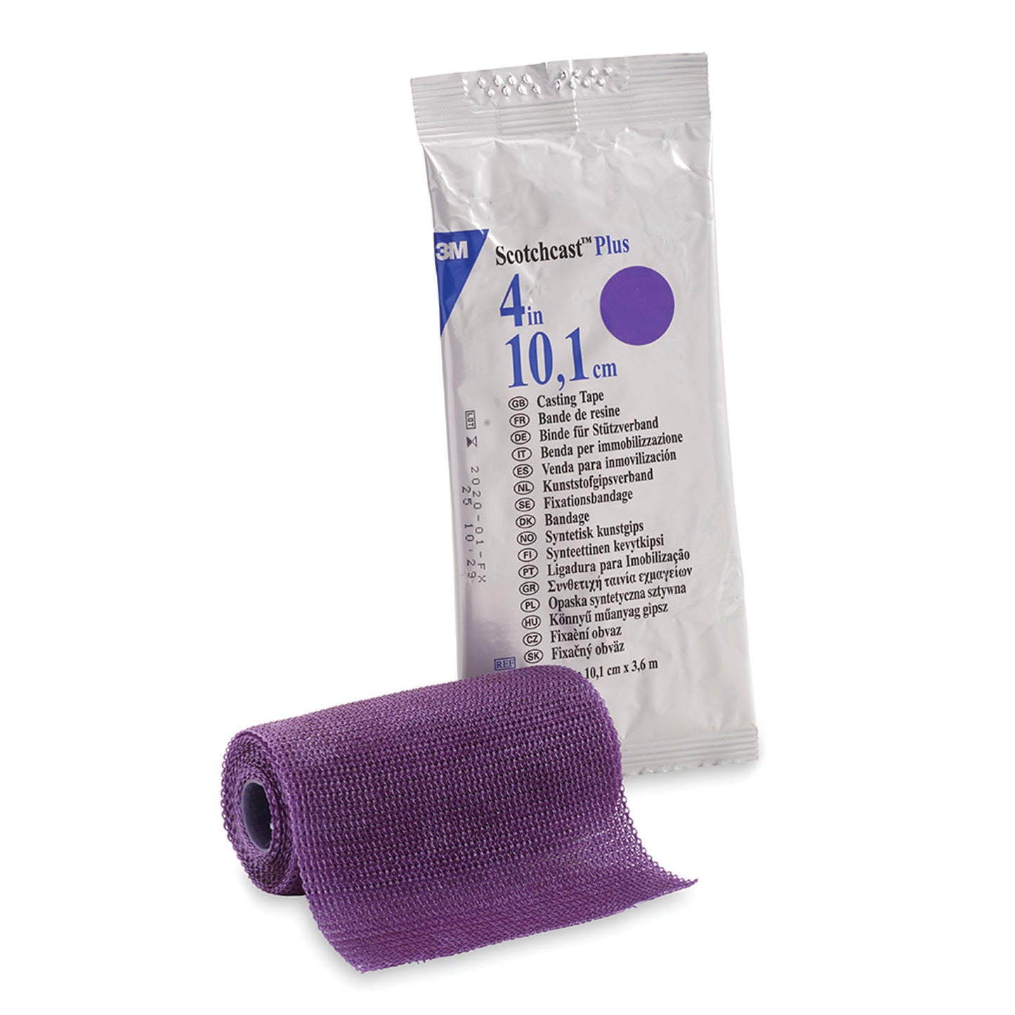 82004U - Solventum 3M™ Scotchcast™ Plus Casting Tape - 4" x 4 yds, Purple, 10/cs
