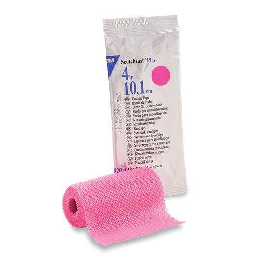 82004X - Solventum 3M™ Scotchcast™ Plus Casting Tape - 4" x 4 yds, Rose, 10/cs