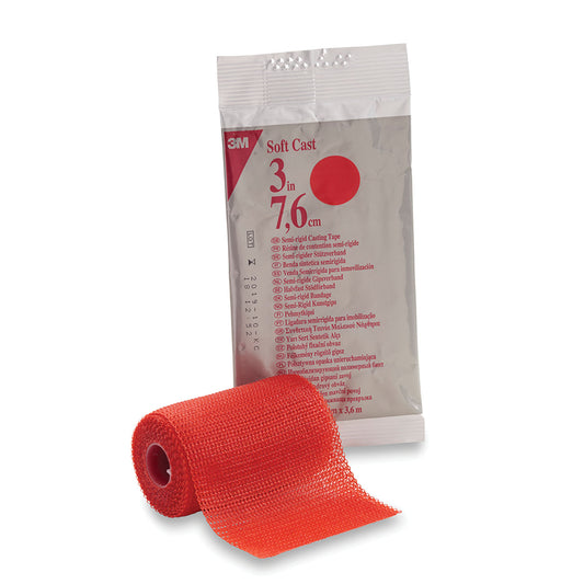 82103R - Solventum 3M™ Scotchcast™ Soft Cast Casting Tape - Red, 3" x 4 yds, 10/cs