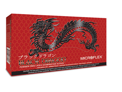 162512 - Ansell MICROFLEX® Black Dragon® BD-100L - X-Small (5.5-6.0), 100/bx, 20 bx/cs