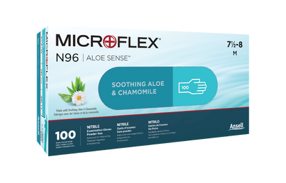 163101 - Ansell MICROFLEX® Aloe Sense™ N96 - X-Small (5.5-6.0), 100/bx, 10 bx/cs