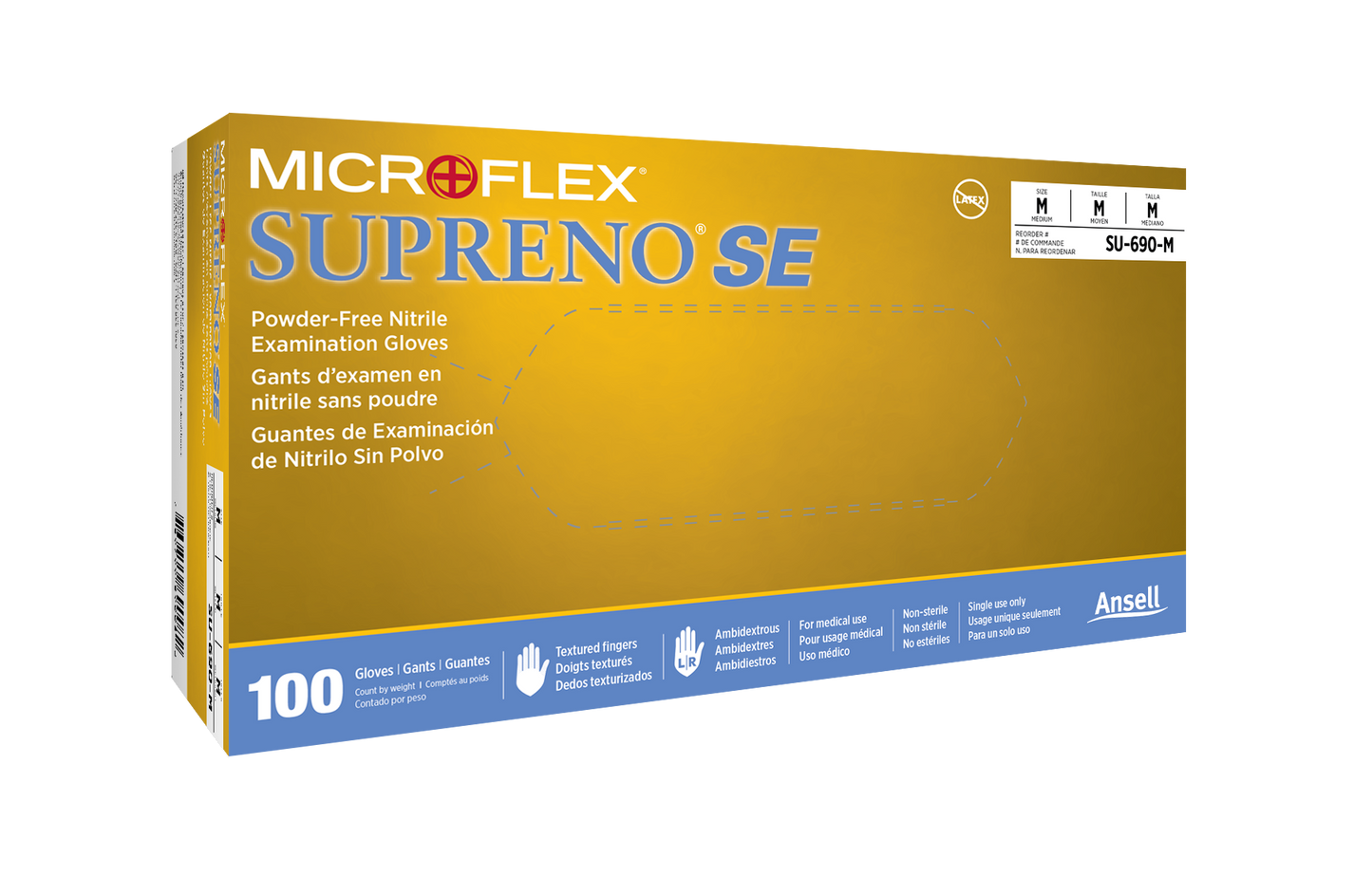 871250 - Ansell MICROFLEX® Supreno® SE SU-690 - X-Small (5.5-6.0), 100/bx, 10 bx/cs