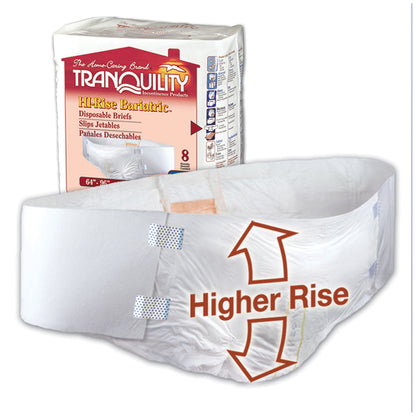 2192 - Principle Business® Tranquility® HI-Rise™ Bariatric Briefs - 64" to 96" Waist, 8/bg, 4 bg/cs
