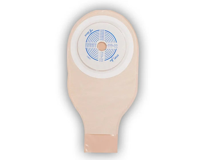 022751 - Convatec ActiveLife® One-Piece Drainable Pouch with Pre-Cut Stomahesive Skin Barrier, Tape Collar, 10" Pouch with 1-Sided Comfort Panel, Tail Clip, Opaque, 1" Stoma Opening, 10/bx